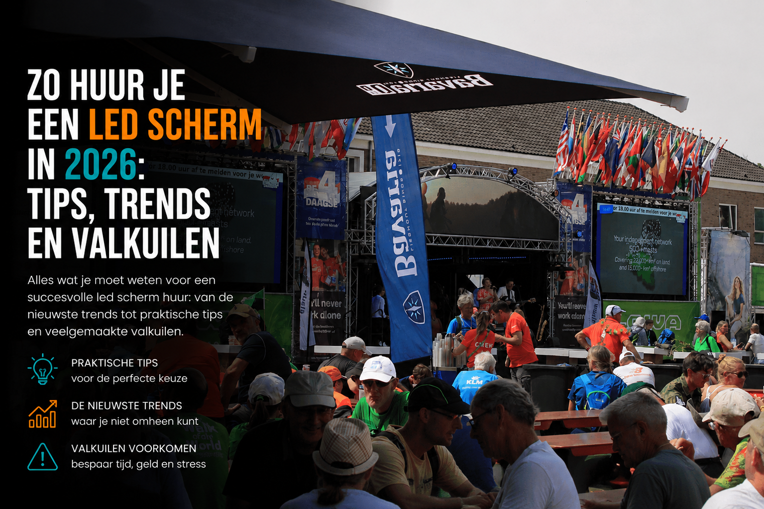 LED-scherm 12m2 Nijmeegse Vierdaagse
