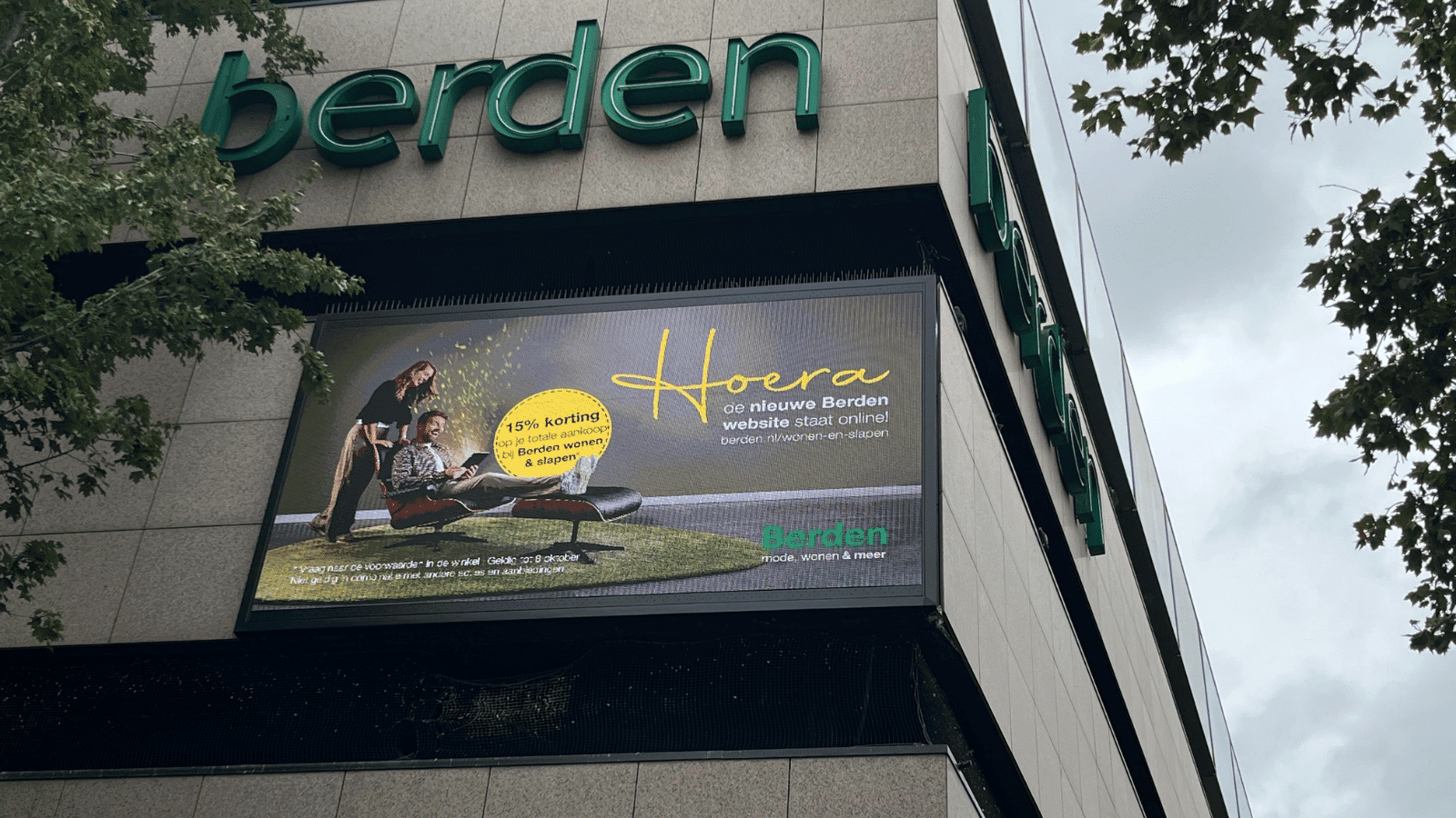 LED Scherm vast aan gevel Heerlen